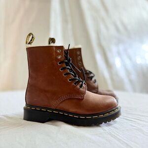 Dr. Martens Tan Lace Up Boots